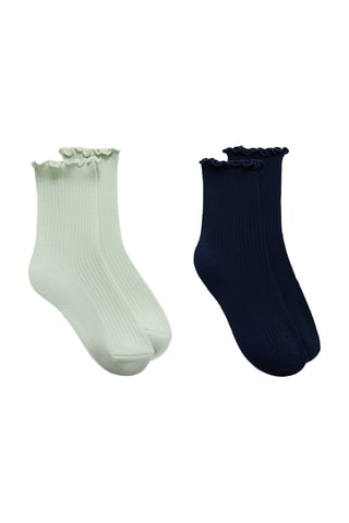 Pack 2 paires de chaussettes combinées - Vert clair