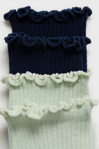 Pack 2 paires de chaussettes combinées - Vert clair