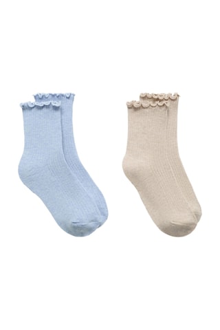 Pack 2 paires de chaussettes combinées - Bleu