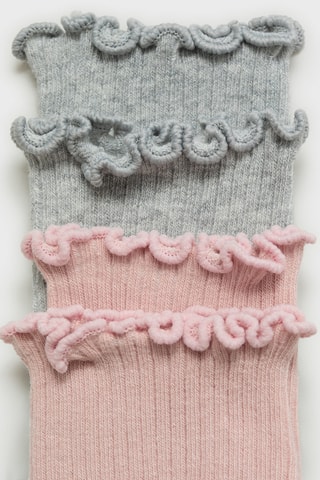 Pack 2 paires de chaussettes combinées - Rose clair