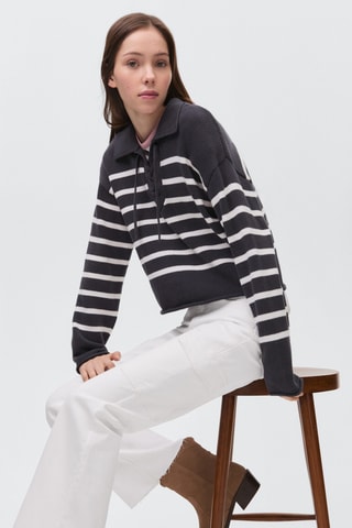 Jean crop flare cargo - Blanc