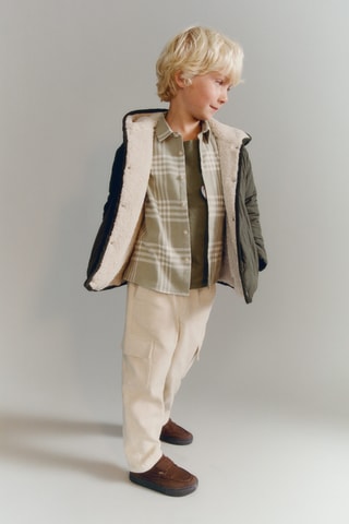 Chemise à carreaux en coton - Vert