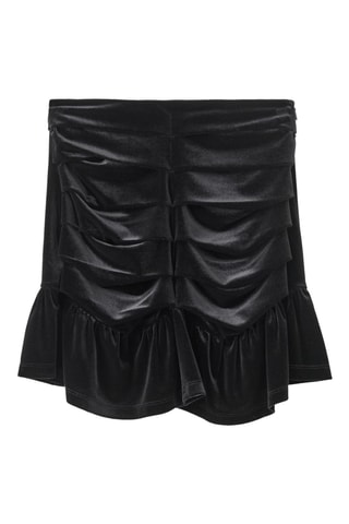 Jupe velours drapée - Noir
