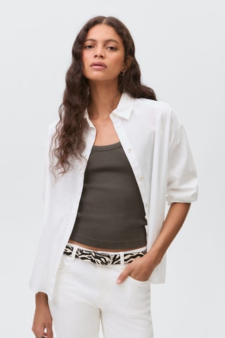 Jean flare ourlet effiloché - Blanc