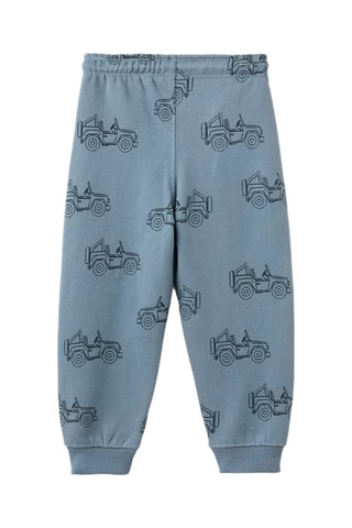 Jogger coton imprimé - Bleu