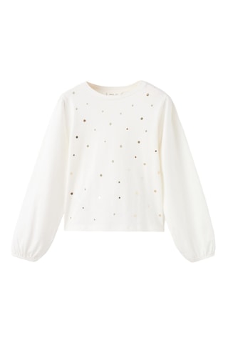 T-shirt coton brillant - Blanc