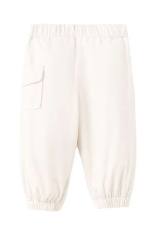 Pantalon cargo velours côtelé - Écru