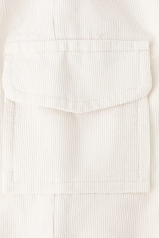 Pantalon cargo velours côtelé - Écru