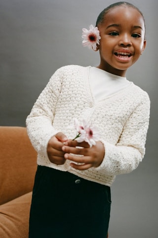Cardigan ajouré - Blanc