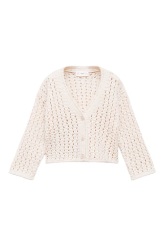 Cardigan ajouré - Blanc