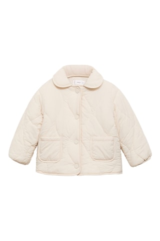 Anorak matelassée imitation mouton retourné - Écru