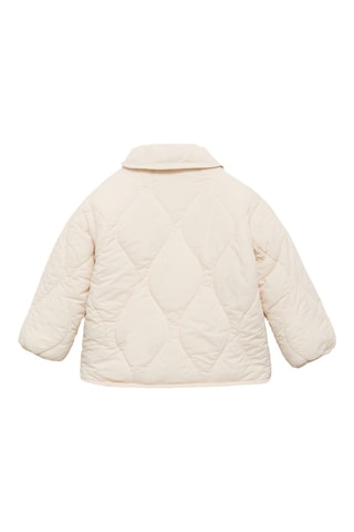 Anorak matelassée imitation mouton retourné - Écru
