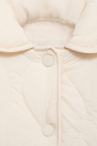 Anorak matelassée imitation mouton retourné - Écru