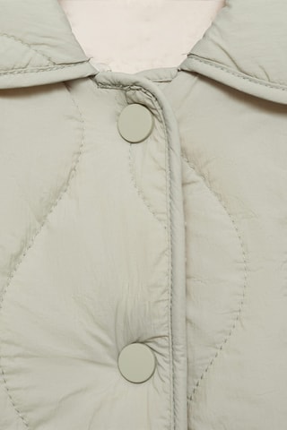 Anorak matelassée imitation mouton retourné - Vert clair