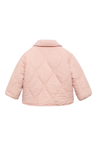Anorak matelassée imitation mouton retourné - Rose