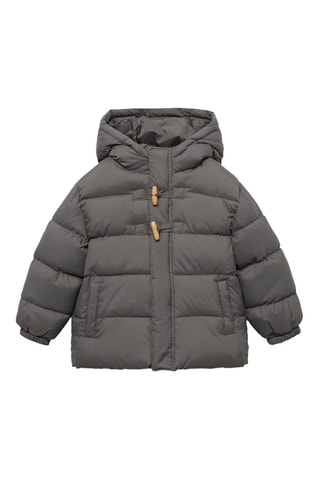Anorak matelassé boutons - Marron