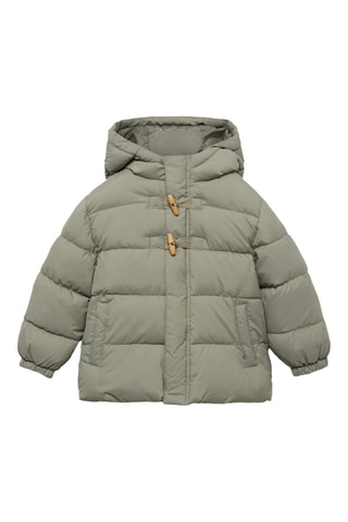 Anorak matelassé boutons - Vert clair