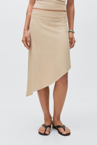 Jupe asymétrique lurex - Doré