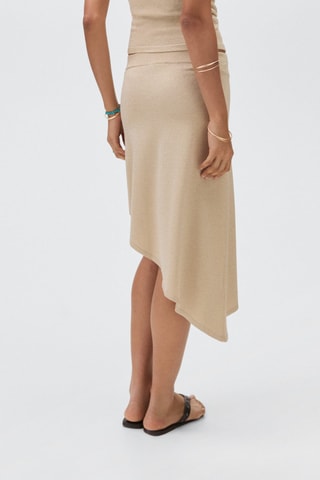 Jupe asymétrique lurex - Doré