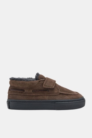 Chaussures cuir Velcro - Marron