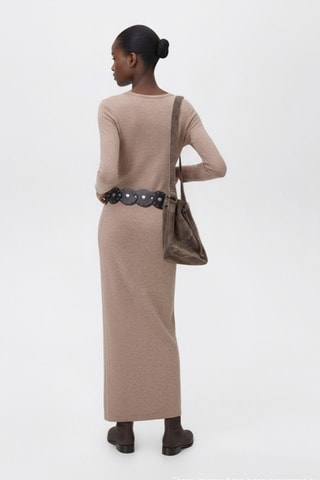 Robe longue cut-out - Beige