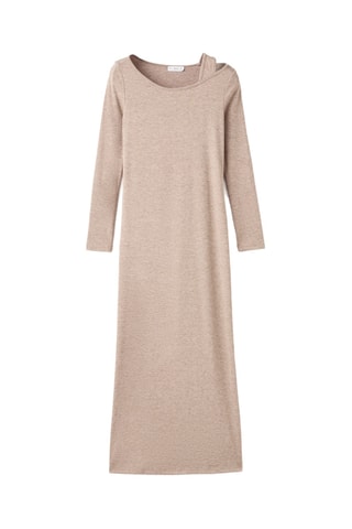 Robe longue cut-out - Beige