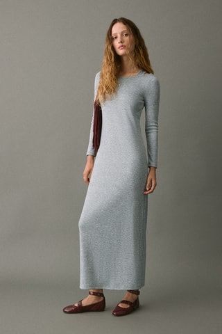 Robe longue cut-out - Gris