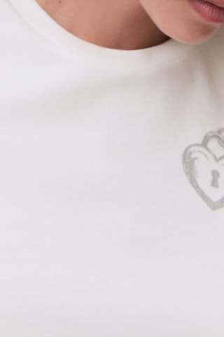 T-shirt coton cœur - Blanc