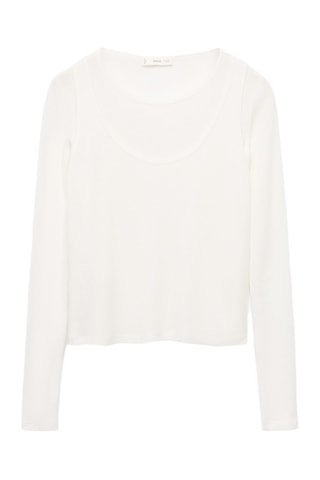 T-shirt double épaisseur - Blanc