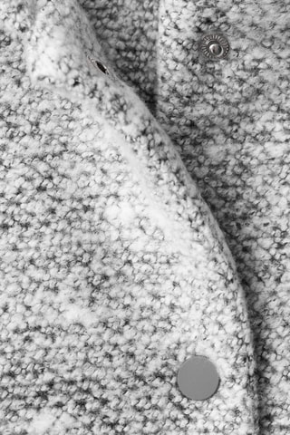 Manteau maille capuche - Gris clair
