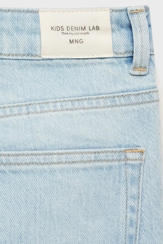 Jean droit bas à revers - Bleu clair - Bleu