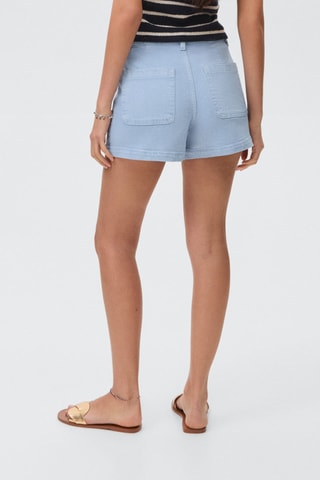 Short en jean poches - Bleu