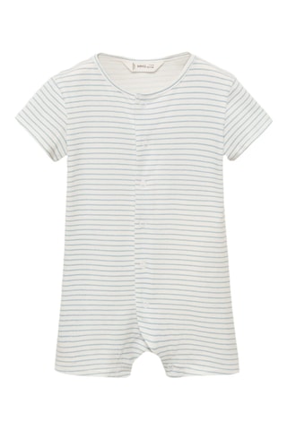 Pyjama body rayures - Bleu