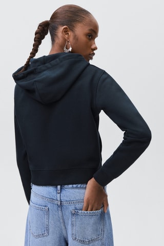 Sweat-shirt zippé à capuche - Bleu marine
