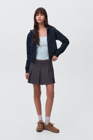 Sweat-shirt zippé à capuche - Bleu marine