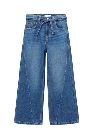 Jean style jupe-culotte couture - Bleu marine