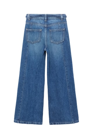 Jean style jupe-culotte couture - Bleu marine