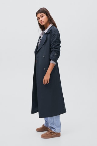 Trench classique ceinture - Bleu marine
