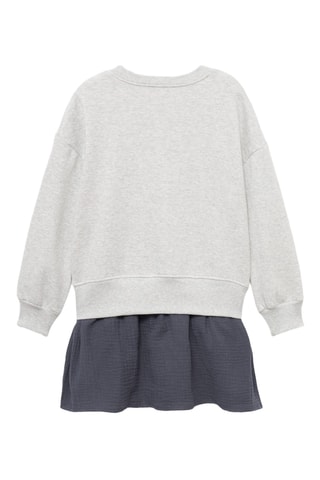 Robe Sweat-shirt combinée - Gris clair