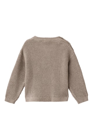 Pull-over maille coton - Marron