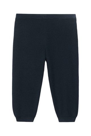 Pantalon maille coton - Bleu marine