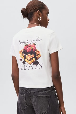 T-shirt en coton imprimé - Blanc