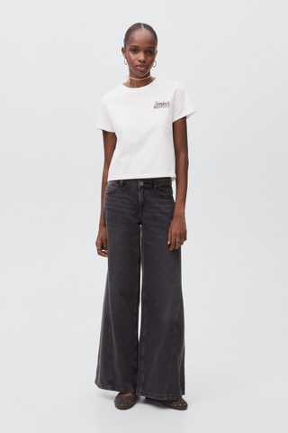 T-shirt en coton imprimé - Blanc