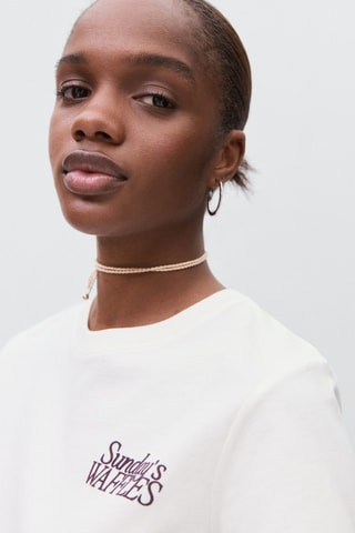 T-shirt en coton imprimé - Blanc