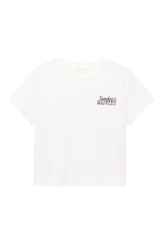 T-shirt en coton imprimé - Blanc