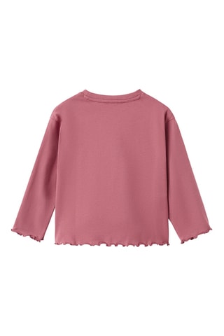 T-shirt texturé brodé - Rouge
