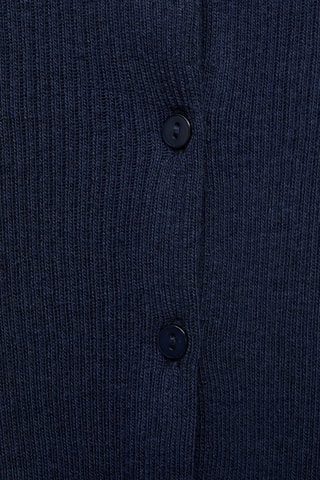 Cardigan maille côtelée - Bleu marine