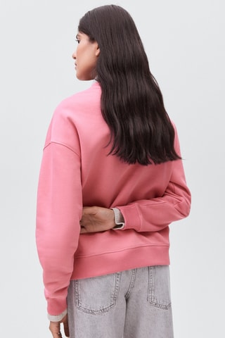 Sweat-shirt coton imprimé - Rose