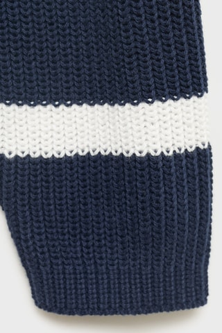 Pull-over maille col montant - Bleu marine
