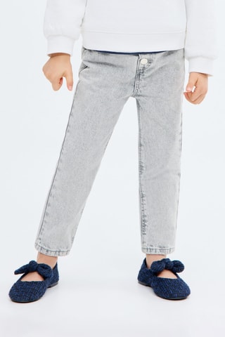 Jean paperbag boutons - Gris